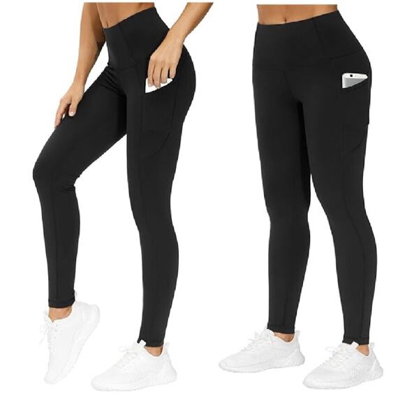 High Waisted Leggings for Women - Tummy Control Yoga Pants for Workout Running A - Picture 1 of 5